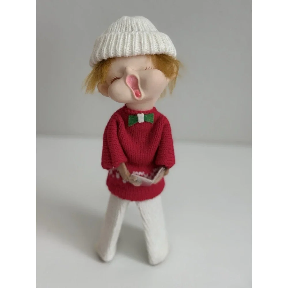 Vintage Christmas Caroler Choir Boy Girl Figurines Singing Dolls